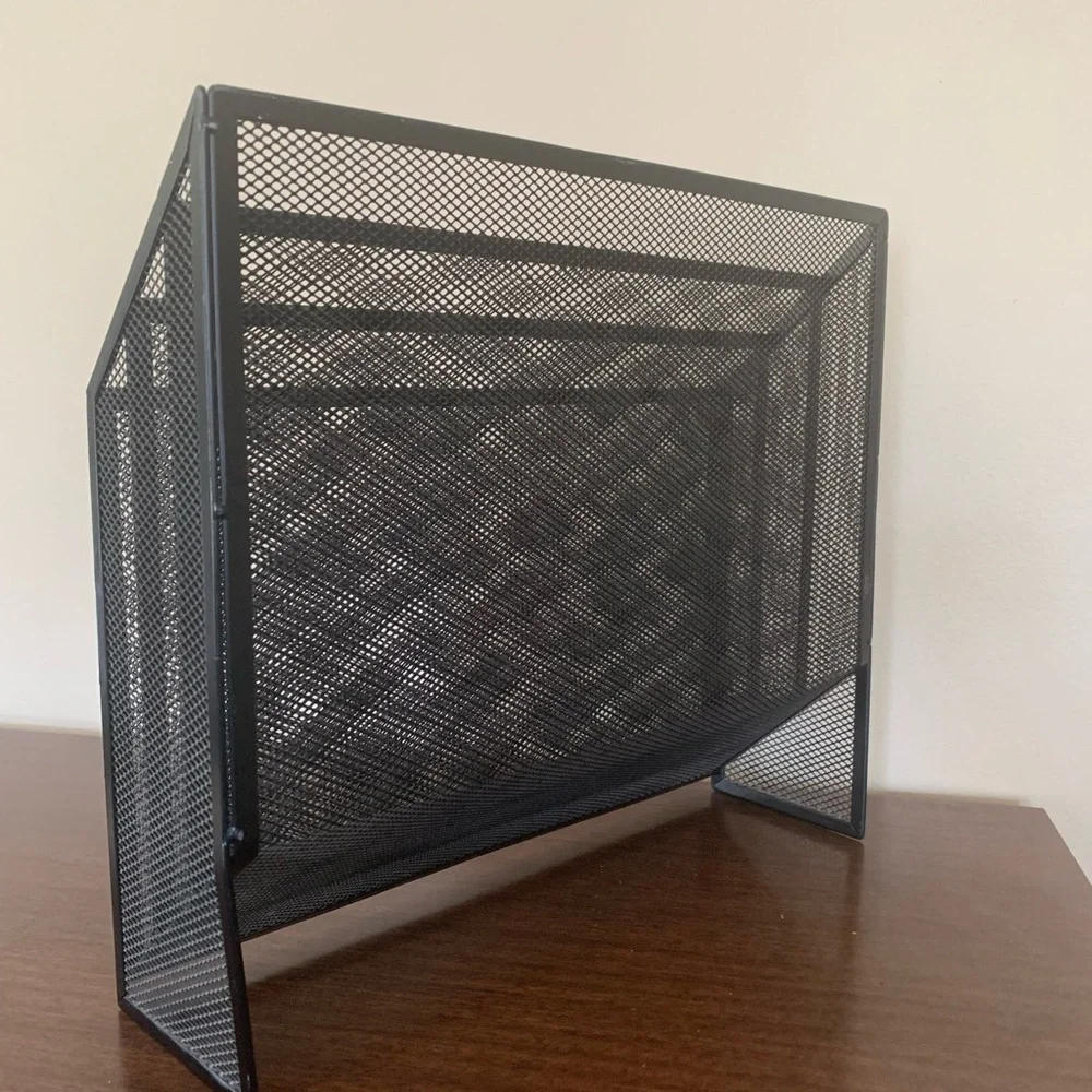 Mind Reader 3-Tier Jumbo Metal Mesh File Holder, Black